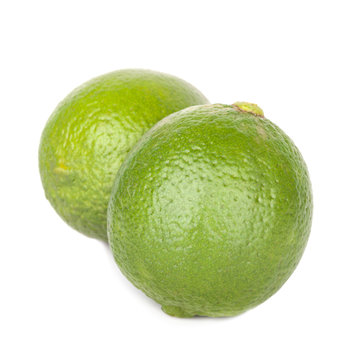 Citrus lime fruit isolated on white background