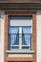 Modern window on wall of house
