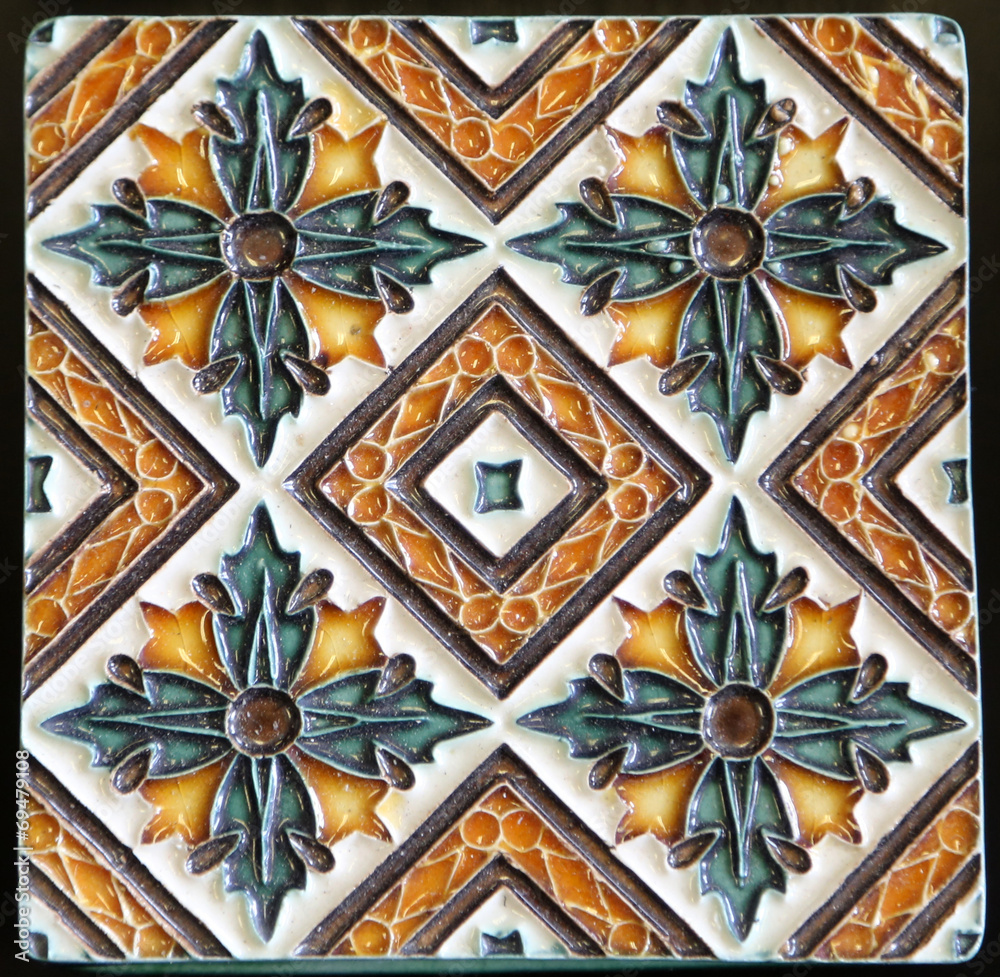 Poster Traditional tiles from Porto, Portugal