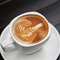 Cup of latte coffee