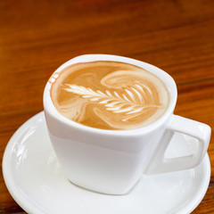Cup of latte coffee