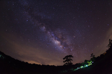 Milky Way at Phu Hin Rong Kla National Park,Phitsanulok Thailand