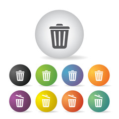 bin icon set