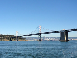 Fototapeta na wymiar San Francisco Bay Bridge and Bay