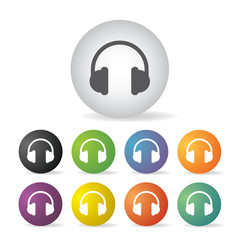 headphones icon set