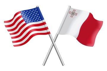 Flags: United States and Malta