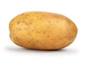 potatoes on isolated white background