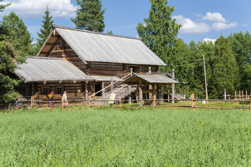 Малые Корелы, Россия. Сельский пейзаж XIX в.: изба и поле