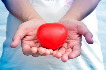 Heart in heart hands