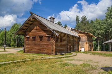 Arkhangelsk, Russia. House-yard of M. Tretyakov, the XIX c.