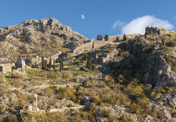 Road to old fortress. Kotor city, Montenegro