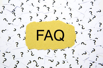 Frequently asked question ( FAQ ) concept for website service