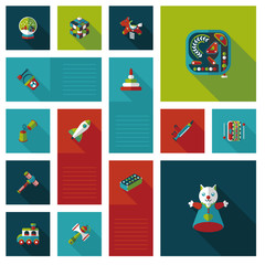 kid toys flat ui background,eps10