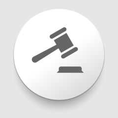 judge or auction hammer icon