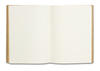 open book on white background