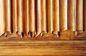 Carved wooden door