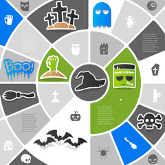 Halloween sticker infographic