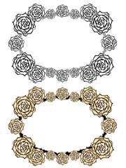 茎入り薔薇のフォトフレーム(シック)