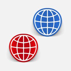 realistic design element: globe