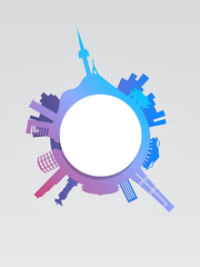 Template design vector poster