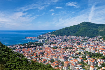Riviera of Budva on Adriatic Sea coast, Montenegro.
