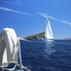 Sailing regatta. Yachting. Luxury yachts.