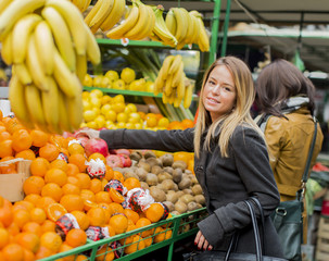 Young woman at the market