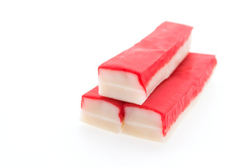 Crab stick isolated on white