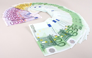 Euroscheine, fächer