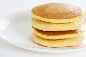 Pancake on white