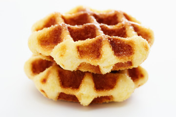 Waffle on white b