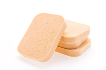 Face sponge powder isolated on white