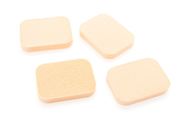 Face sponge powder isolated on white