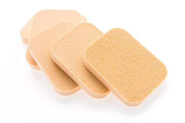 Face sponge powder isolated on white