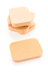 Face sponge powder isolated on white
