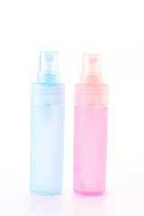 Plastic spray bottle isolated on white background