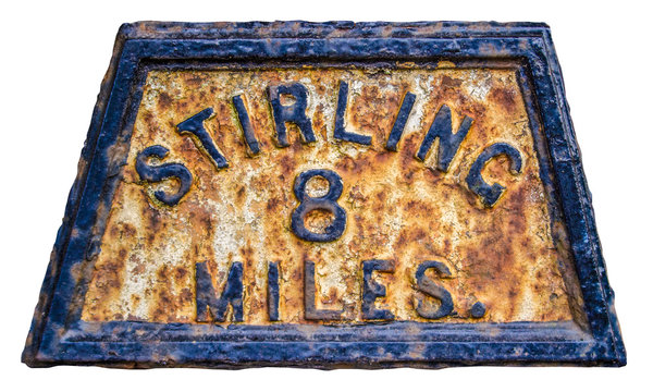 Stirling Mile Marker Sign