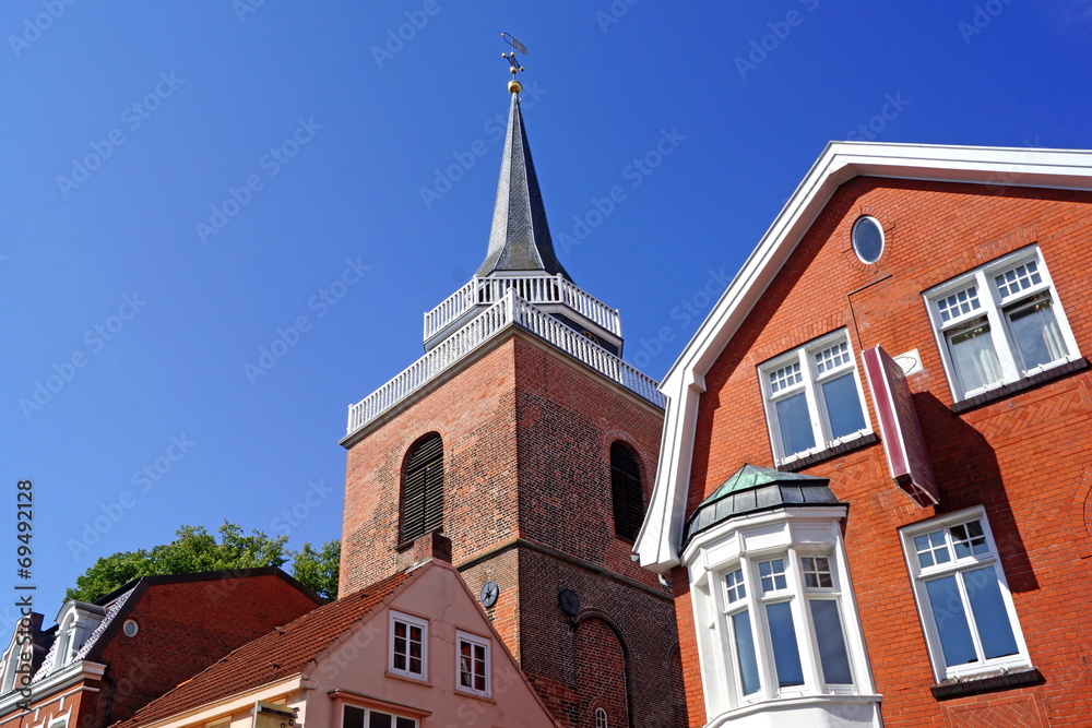 Sticker aurich ( ostfriesland ) - stadtpanorama