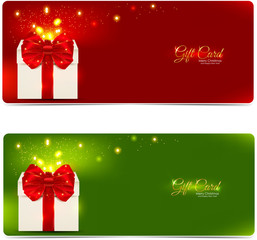 Merry X-mas and Happy New Year gift cards