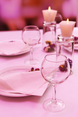 Restaurant table setting
