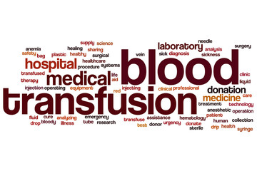 Blood transfusion word cloud