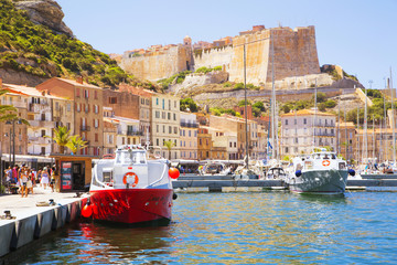 Bonifacio, Corsica, France - obrazy, fototapety, plakaty