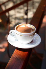 Cup of coffee close up