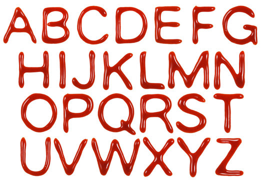 Ketchup-Buchstaben 1