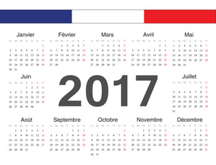 Vecto french rcircle calendar 2017