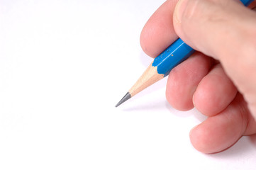 human hand with pencil