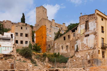 Fototapeta premium abandoned houses in spanish town