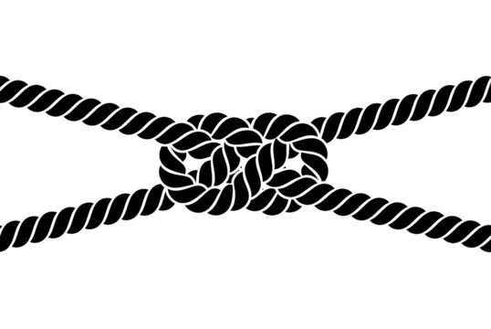 rope knot on a white background