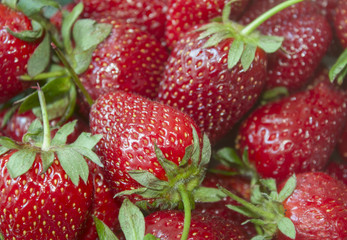 Ягоды клубники крупным планом