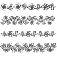 Decorative Floral Frame, Ornament (Vector).